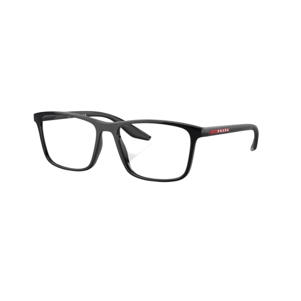 Prada Linea Rossa Sport 01QV 1AB1O1 56 Black Nylon Eyeglasses PS01QV